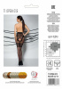 Колготки с открытым доступом Passion TIOPEN 013 black 1/2 (20/40 den), ажурные трусики и подвязки || 