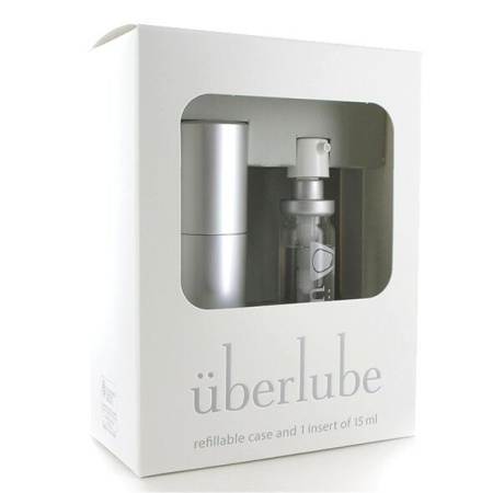 Премиум лубрикант 3-в-1 на силиконовой основе Uberlube Good-to-Go Silver (15 мл) + кейс || 