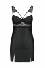 Бэби-долл из эко-кожи и кружева Loona Chemise black XXL/XXXL - Passion || 