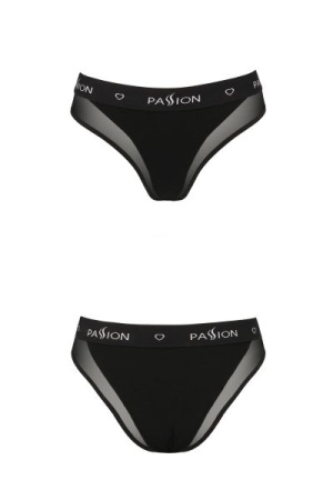 Трусики с прозрачной вставкой Passion PS002 PANTIES black, size L || 