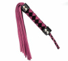 F61418 Плетка из замши ромб FLOGGER BLACK/PINK