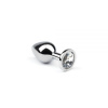 Анальная пробка утяжеленная Silver Diamond, S