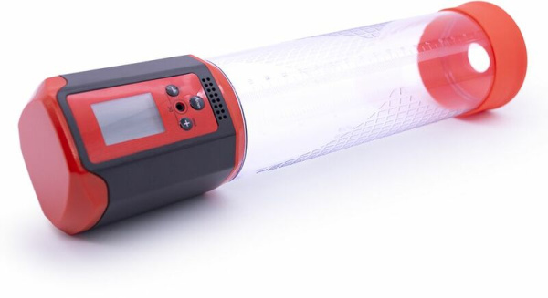 Автоматическая вакуумная помпа Men Powerup Passion Pump Red, LED-табло, перезаряжаемая, 8 режимов