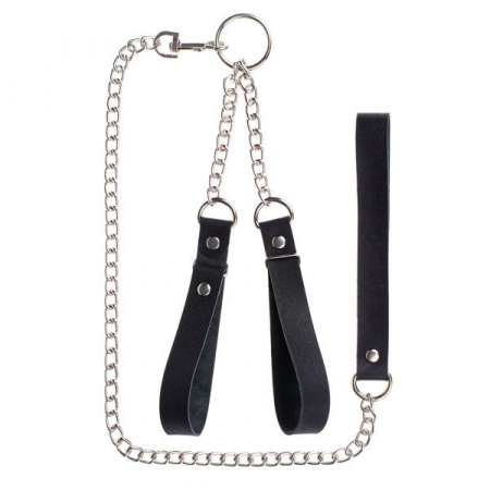 Наручники с поводком Gentle Hold, Smooth Black