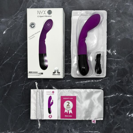 Вибратор Adrien Lastic Nyx 2.0 стимуляция точки G и входа во влагалище, перезаряжаемый || 