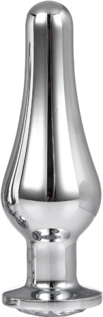DT21825 Анальная пробка конической формы Dream Toys GLEAMING LOVE SILVER PLEASURE PLUG L || 
