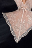 (SALE) Сорочка приталенная с чашечками LOTUS CHEMISE black L/XL - Passion Exclusive, трусики || 