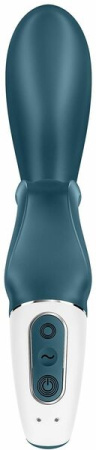 Смарт вибратор кролик Satisfyer Hug Me Bluegrey, 2 мотора, диаметр 4,2см, широкая клиторальная часть || 
