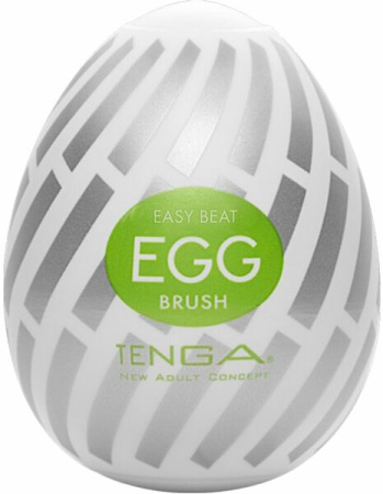 Мастурбатор-яйцо Tenga Egg Brush с рельефом в виде крупной щетины
