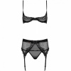 Комплект открытая грудь Obsessive LUSTELLA SET S/M сетка || 