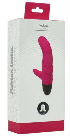 Вибратор рельефный Adrien Lastic Cyclone Magenta со стимуляцией точки G, два мотора || 