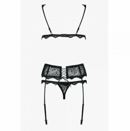 Комплект Obsessive Emperita set три элем L/XL черный || 