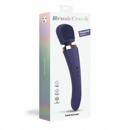 Вибромассажер с силиконовой щеточкой Love to Love Brush Crush - Midnight Indigo || 