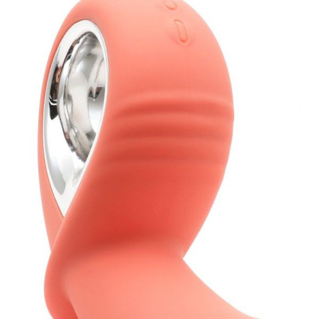 Анальный вибратор KisToy Klein Orange с надувающимся кончиком, unisex, диаметр 35-50мм || 