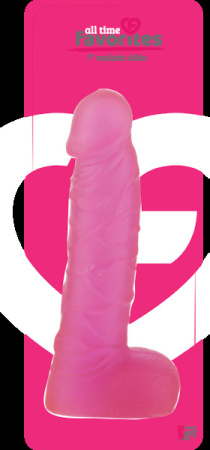 Фаллоимитатор XSKIN 7 PVC DONG - TRANSPARENT, PINK || 