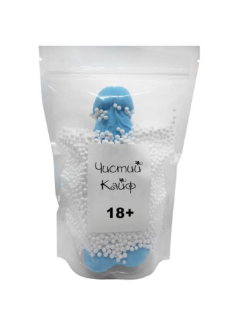 Крафтовое мыло-член с присоской Чистый Кайф Blue size XL натуральное || 
