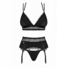 Комплект Obsessive Lolitte 3 pcs set black S/M || 