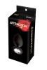 Анальная пробка с кристаллом MAI Attraction Toys №49 Black, длина 9,5см, диаметр 4см || 