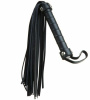 F61419 Плетка из экокожи c узкими хвостами FLOGGER BLACK