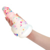 Фаллоимитатор с конфетти ADDICTION - PARTY MARTY - 7.5" - FROST & CONFETTI, 19 см, силикон || 