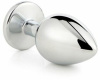 DT21786 Анальная пробка с камнем GLEAMING LOVE SILVER PLUG MEDIUM || 