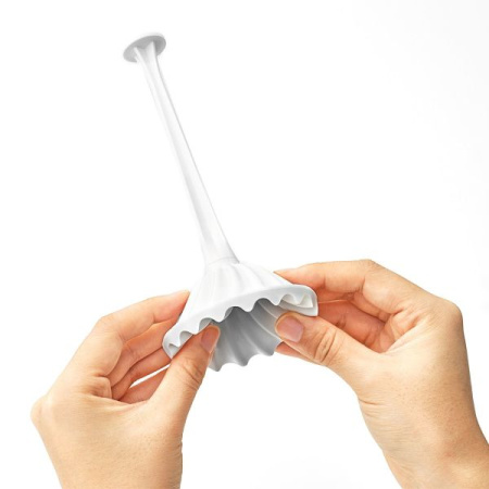 Мастурбатор Tenga FLEX Silky White с изменяемой интенсивностью, можно скручивать || 