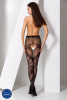Эротические колготки-бодистокинг Passion S007 black, красивые ажурные колготки с вырезом || 