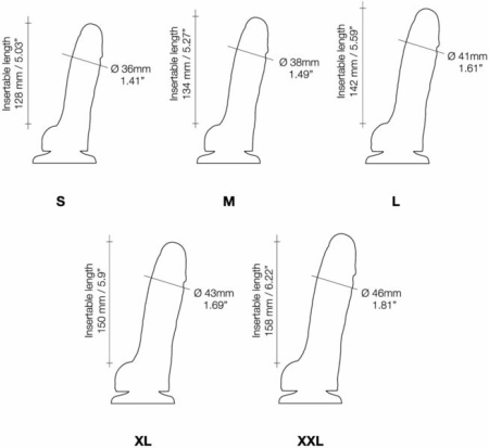 Реалистичный фаллоимитатор Strap-On-Me Sliding Skin Realistic Dildo Fuchsia - S, эффект подвижной ко || 