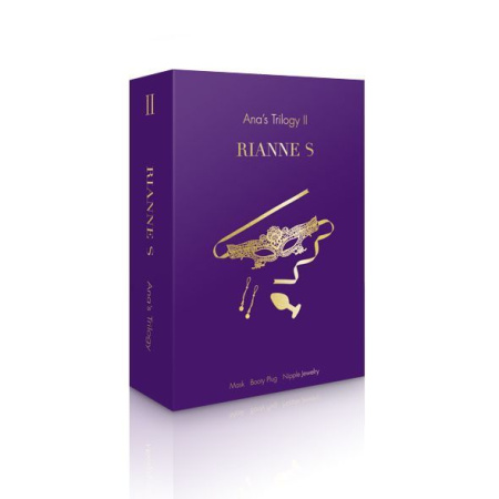 Романтический подарочный набор RIANNE S Ana's Trilogy Set II: пробка 2,7 см, лассо для сосков, маска || 