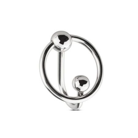 Уретральная вставка с кольцом Sinner Gear Unbendable - Sperm Stopper Solid, диаметр кольца 3,2см || 