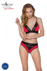Трусики с широкой резинкой и кружевом Passion PS001 PANTIES red/black, size XL || 
