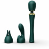 Вибратор микрофон с насадками Zalo Kyro Wand Turquoise Green || 