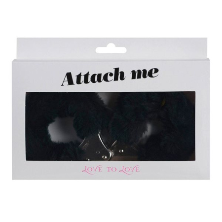 Наручники с плюшевой отделкой Love To Love ATTACH ME Black || 