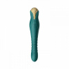Вибромассажер с фрикциями и управлением со смартфона ZALO KING, Turquoise Green || 