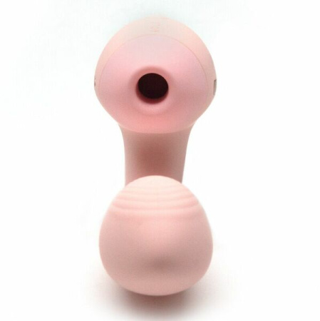 Вакуумный вибратор Kistoy Tina Mini Light Pink, вагинально-клиторальный || 