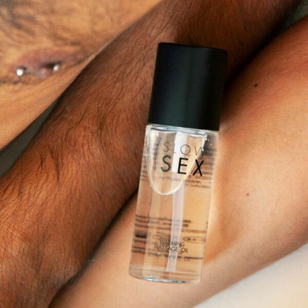 Разогревающее съедобное массажное масло Bijoux Indiscrets SLOW SEX - Warming massage oil || 