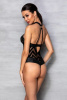 Сетчатый боди с халтером и ритмичным рисунком Hima Body black L/XL - Passion || 