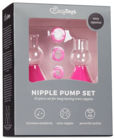 Вакуумные зажимы для сосков EasyToys Pink || 