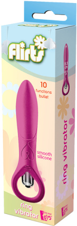Мини вибратор для точки G Dream Toys FLIRTS 10 FUNCTIONS RING VIBRATOR PINK || 