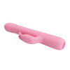 Вибромассажер с стимулятором клитора и ротацией JULIAN, Light Pink || 
