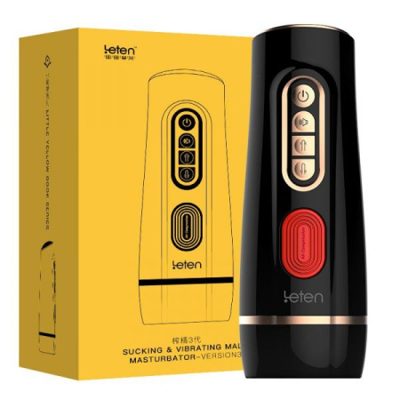 Мастурбатор Leten Masturbator v3 с вибрацией, голосом и с автоматически изменяемой тугостью канала || 