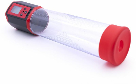 Автоматическая вакуумная помпа Men Powerup Passion Pump Red, LED-табло, перезаряжаемая, 8 режимов || 
