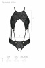 Боди из эко-кожи Passion Tamaris Body black L/XL: с ремешками и перфорацией || 