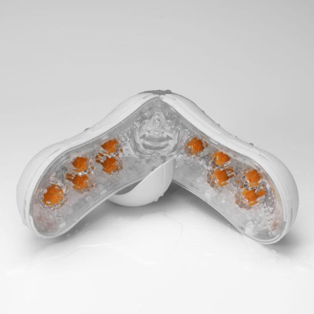 Мастурбатор Tenga FLIP ORB - Orange Crash, с изменяемым сжатием, со стимулирующими шариками внутри || 