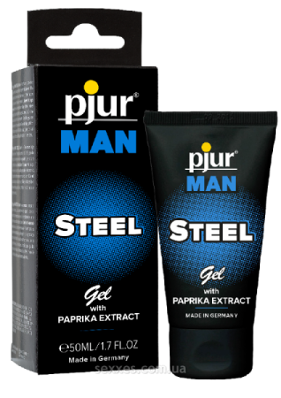 Гель для пениса стимулирующий pjur MAN Steel Gel 50 ml с экстрактом паприки и ментолом