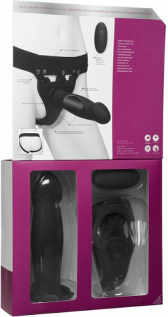 Страпон унисекс Doc Johnson Body Extensions - BE RISQUE, полая насадка || 