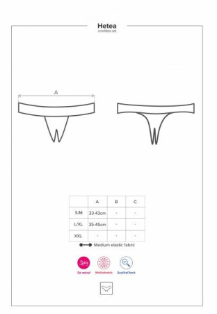 Набор маска+наручники+стринги Obsessive Hetea 3 pcs set red L/XL || 