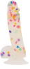 Фаллоимитатор с конфетти ADDICTION - PARTY MARTY - 7.5" - FROST & CONFETTI, 19 см, силикон || 