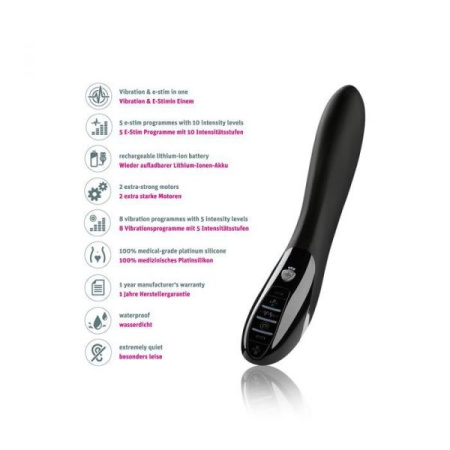 Вибратор с электростимуляцией Mystim Electric Eric eStim Black, миостимулятор || 