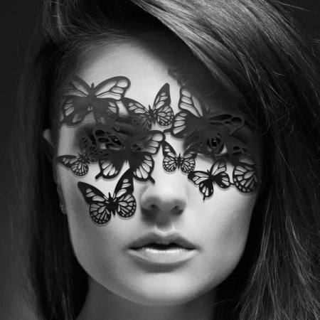Маска на лицо Bijoux Indiscrets - Sybille Mask, виниловая, клеевое крепление, без завязок || 